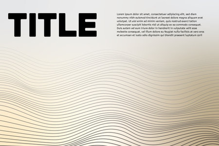 Lines Wave Style Poster Graphic Design. Abstract textured background design. Vector illustration for minimalistic design.のイラスト素材
