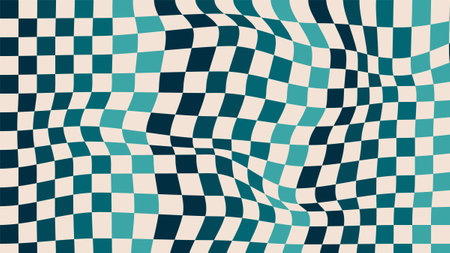Retro style Checkerboard design. Vector pattern, poster, card, social media.のイラスト素材