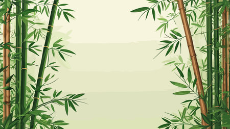 Bamboo forest background. Vector illustration of a bamboo forest background.のイラスト素材