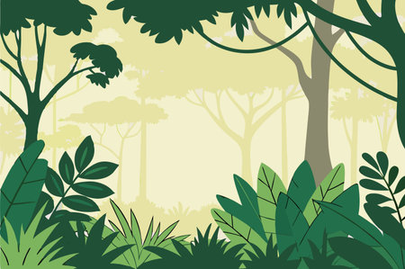 Forest design, vector illustration eps 10. Natural landscape background.のイラスト素材