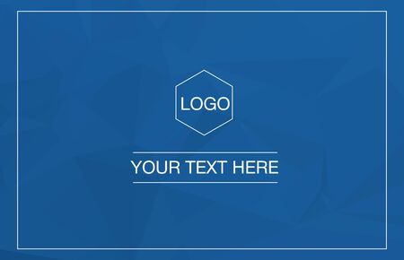 Polygonal modern colorful horizontal greeting card mockupのイラスト素材