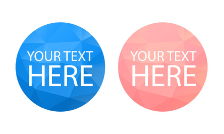 Low poly circles mockup on white backgroundのイラスト素材