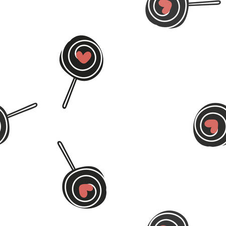 Seamless pattern with colorful hearts. Vector.のイラスト素材