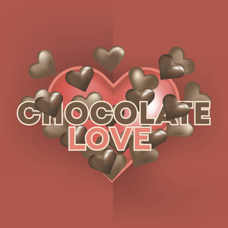 Happy Valentine's Day greeting card with red hearts. Vector.のイラスト素材