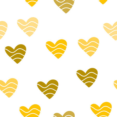 Seamless pattern with colorful hearts for Valentine's day. Happy Valentine's day background. Vector.のイラスト素材