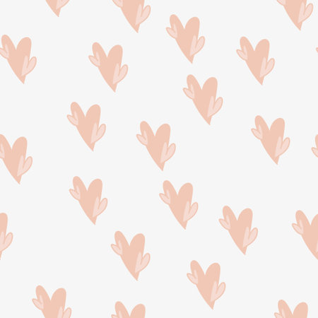 Seamless pattern with Valentine s Day elements. Vector.