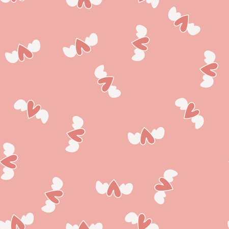 Seamless pattern with colorful hearts for Valentine day. Vector.
