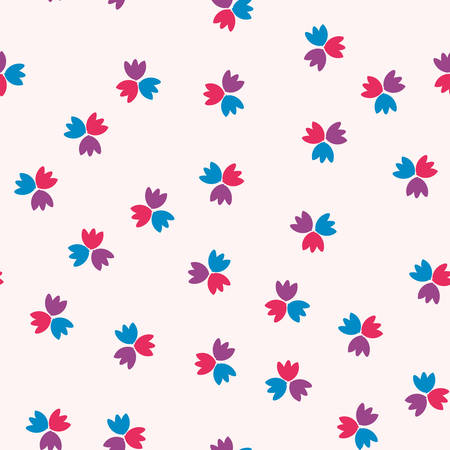 Seamless pattern with colorful flowers . Vector.のイラスト素材