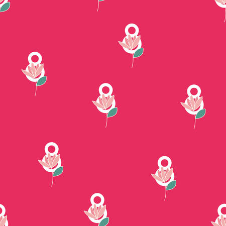 Seamless pattern with colorful flowers. Vector.のイラスト素材