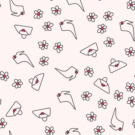 Seamless pattern for Women's Day. Vector.のイラスト素材