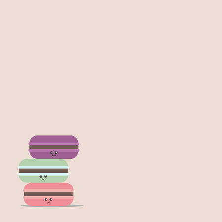 Abstract background with Kawaii baggage. Vectorのイラスト素材