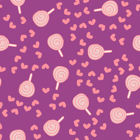 Seamless pattern with candy. Kawaii. Vectorのイラスト素材
