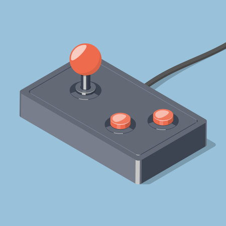 Video game controller symbol. Isometric vector illustration