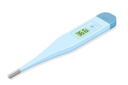 Digital medical thermometer.のイラスト素材