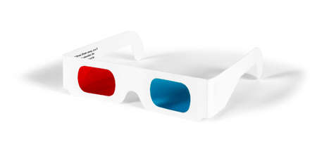 Disposable 3D glasses - with clipping pathの写真素材