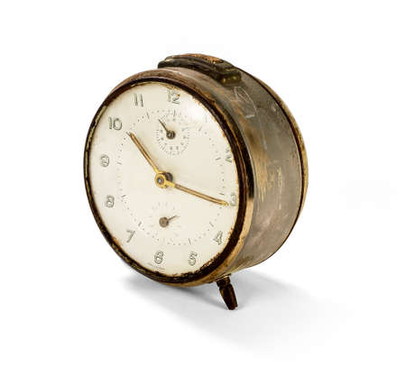 Vintage alarm clock - with clipping pathの写真素材