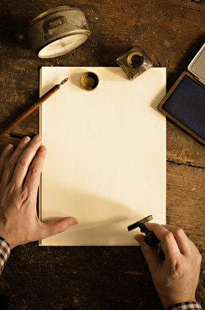 Vintage letter and communication concept.
