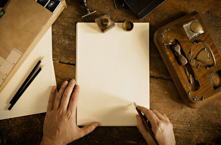 Vintage letter and communication concept.の写真素材