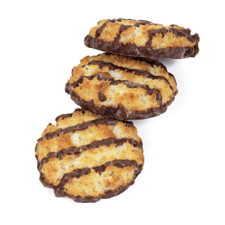 Chocolate macaroons の写真素材