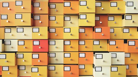 Data collection in colorful containers - 3D Renderingの写真素材