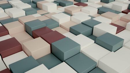 Colorful cubes as abstract background - 3D Renderingの写真素材