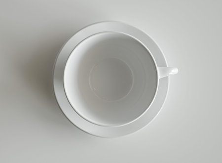 White cup on white background - 3D Rendering