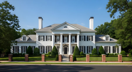 Luxury mansion in New York City, USA. Real estate concept.の写真素材