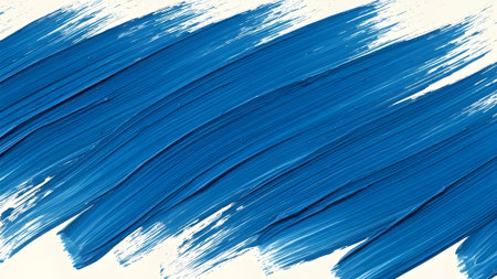 Blue abstract acrylic paint brush stroke texture background. Acrylic paint brush stroke.の素材