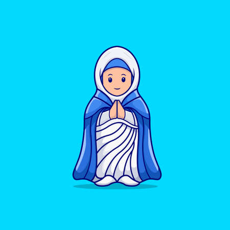 Mary, also called St. Mary or the Virgin Mary, (flourished beginning of the Christian era), the mother of Jesus, was venerated in the Christian church.のイラスト素材