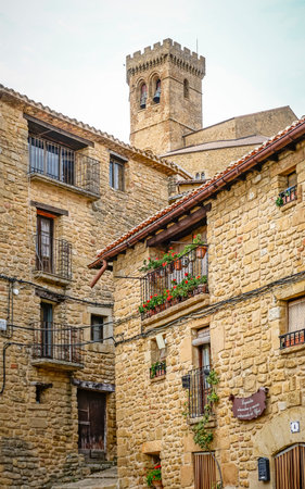 FORTRESS CHURCH OF SANTA MARÃA DE UJUÃ, a beautiful example of Romanesque imageryの写真素材