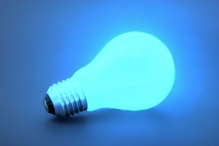 Isolated light bulb with cipping pathの写真素材