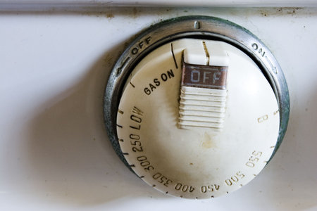 stove front with dialsの写真素材