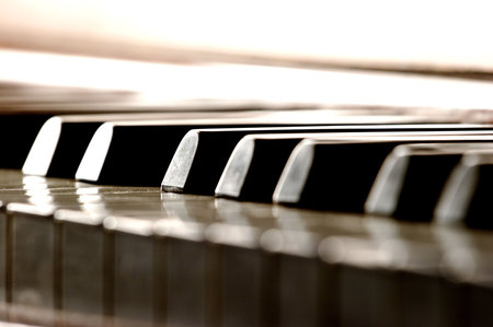 Piano key Close up