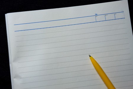 Blank page with penの写真素材