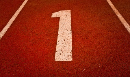 Number one for the competition or raceの写真素材