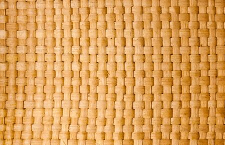 Brown Thai wooden wicker pattern texture close upの写真素材