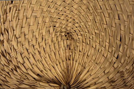 Thai wooden curve wicker pattern texture backgroundの写真素材