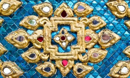 Thai style pattern design wall background texture surfaceの写真素材