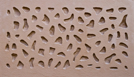 Grunge pattern design on brown concrete wall