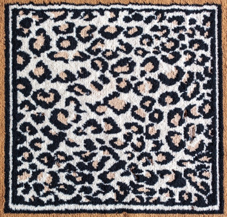 Black and white leopard tiger pattern rug texture surfaceの写真素材