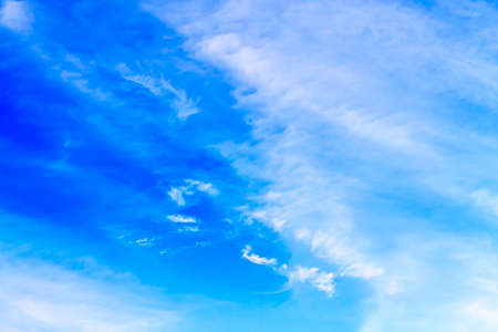 Clear blue sky background with cloud in day timeの写真素材