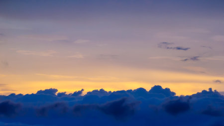 Colorful sky and clouds in twilight time background