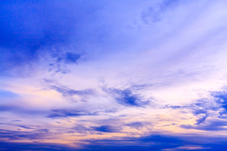 Colorful sky in twilight time backgroundの写真素材