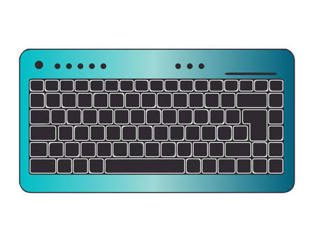 blue keyboard vectorのイラスト素材