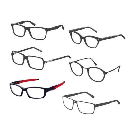 glasses vector setのイラスト素材