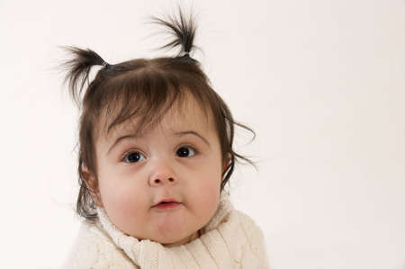 adorable baby girl portraitの写真素材