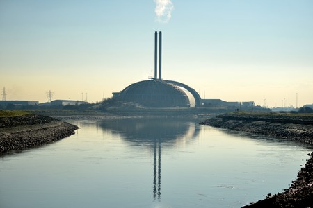 Incinerator in Newhaven, UK, providing power generationのeditorial素材