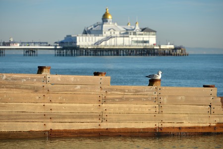 Eastbourne pier in calm sunny weather, aの写真素材