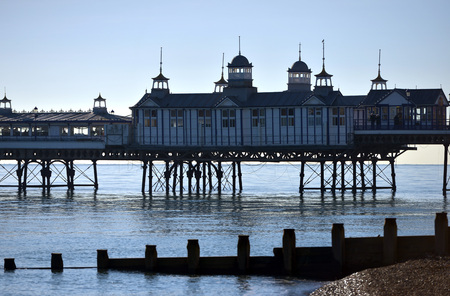 Eastbourne pier in calm sunny weather, aの写真素材