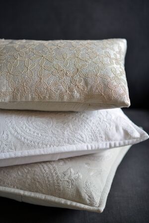 Close up of cushion showing textural detailの写真素材